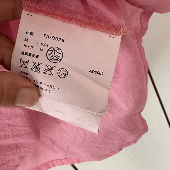 Comme des Garcons Puff-Sleeve High-neck Bubblegum Pink Top Size Medium - Picture 7 of 9